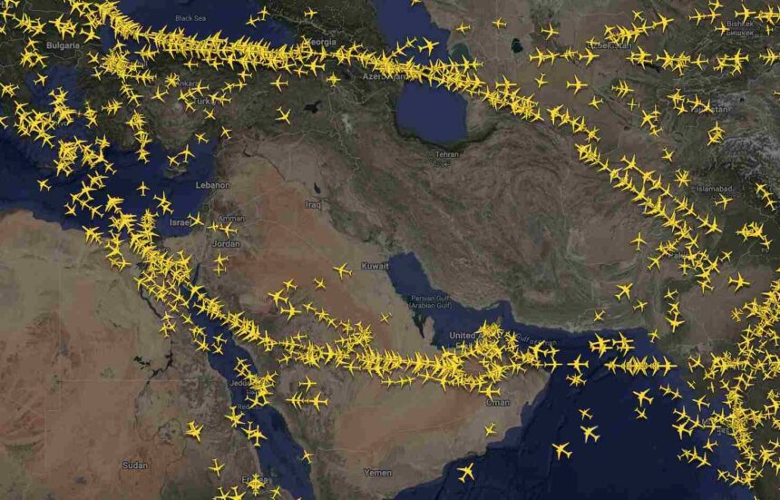 Air traffic in the Middle East amid crisis: route redistribution and carriers’ survival strategy